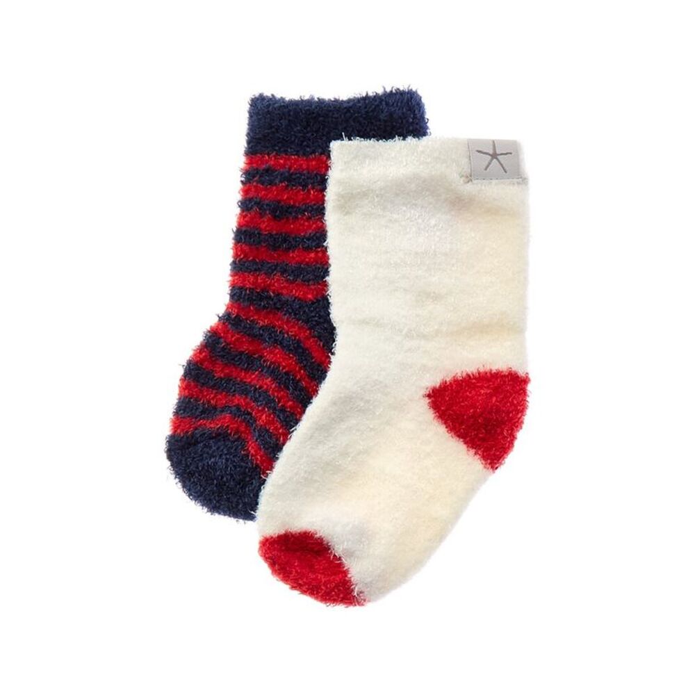 Barefoot Dreams Girls  Baby Heart Sock Set, Blue